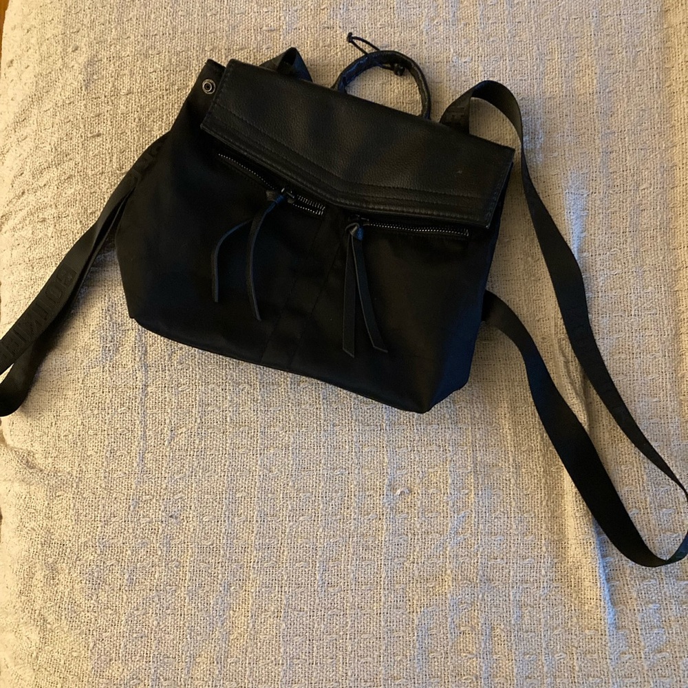 Black mini back pack purse